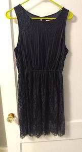 Dark navy blue lace dress